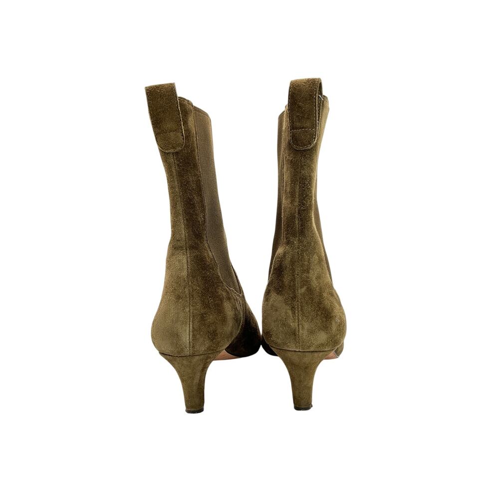J Crew Suede Green Stevie Pull On Boots Size 8 - Picture 4 of 6